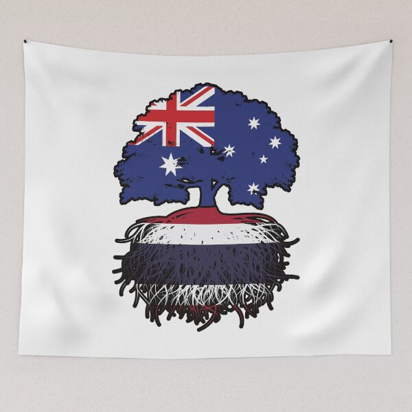 Item preview, Thailand Thai Australian Australia Tree Roots Flag designed and sold by FlagX.