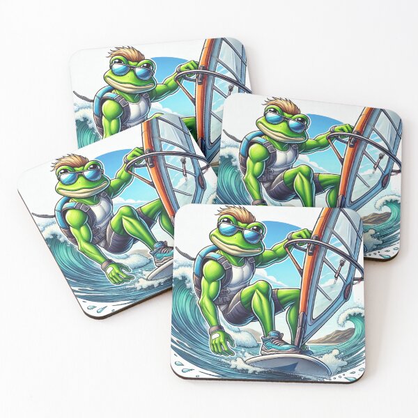 Item preview, Rana haciendo windsurf designed and sold by LoveSports101.