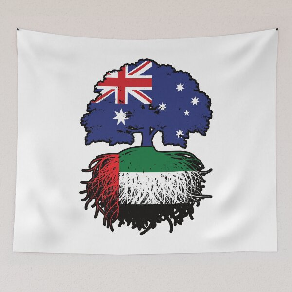 Item preview, United Arab Emirates Emirati Australian Australia Tree Roots Flag designed and sold by FlagX.