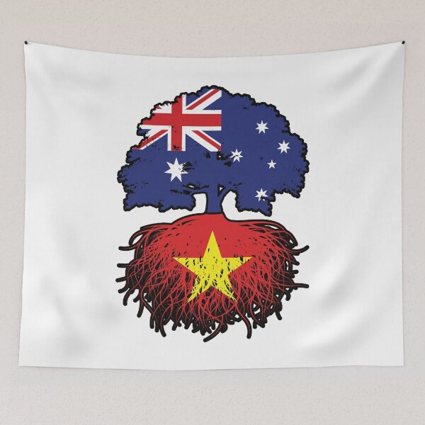 Item preview, Vietnam Vietnamese Australian Australia Tree Roots Flag designed and sold by FlagX.