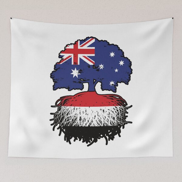 Item preview, Yemen Yemeni Australian Australia Tree Roots Flag designed and sold by FlagX.