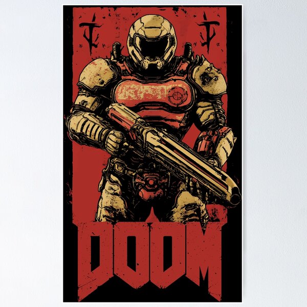 Vista previa del artículo con la obra «Doom Slayer», diseñado y vendido por Quoteez.