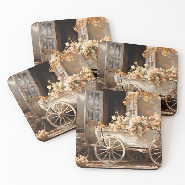 Item preview, Farmhouse - Wagon Full Of Flowers designed and sold by KootenayDesigns.