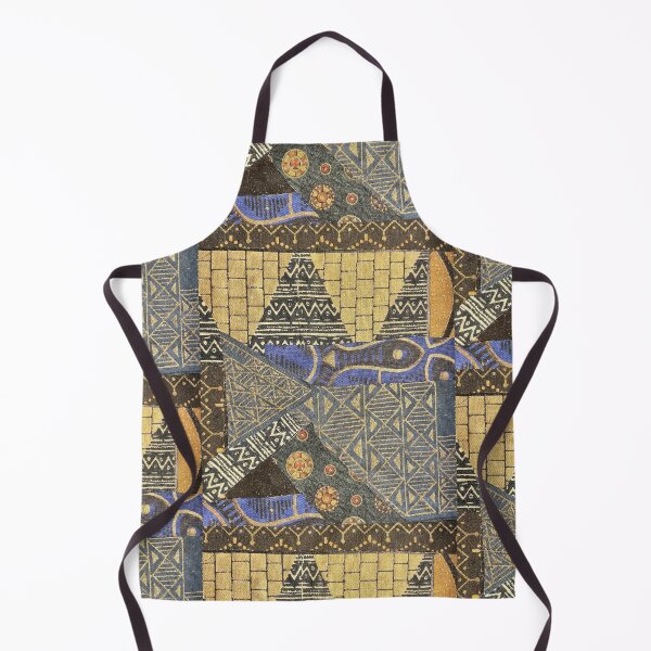 Item preview, Black and Gold Bogolan Fabric Design designed and sold by Connection and Healing Through Art.
