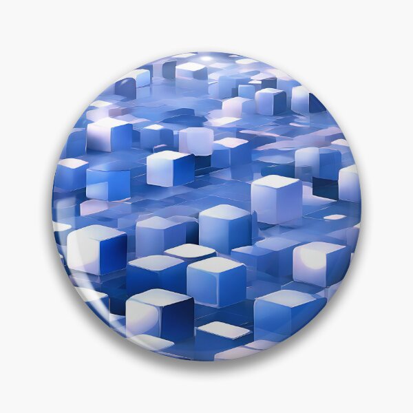 Item preview, A cool, wintry pattern with light blue and white cubes designed and sold by Tchoice.