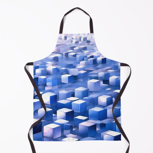 Item preview, A cool, wintry pattern with light blue and white cubes designed and sold by Tchoice.