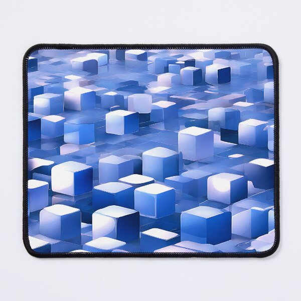 Item preview, A cool, wintry pattern with light blue and white cubes designed and sold by Tchoice.