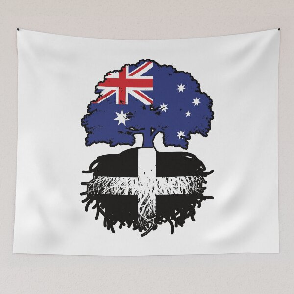 Item preview, Cornwall Cornish Australian Australia Tree Roots Flag designed and sold by FlagX.