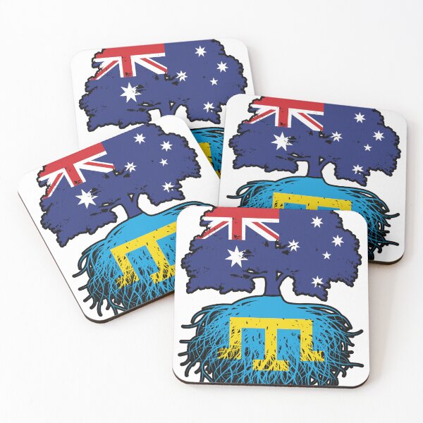Item preview, Crimean Tatars Australian Australia Tree Roots Flag designed and sold by FlagX.