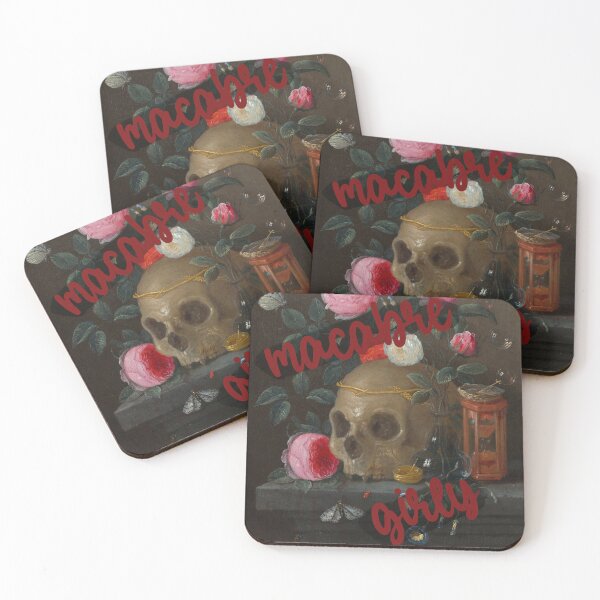 Item preview, Macabre Girly Skull Still Life designed and sold by HematiteDesign.