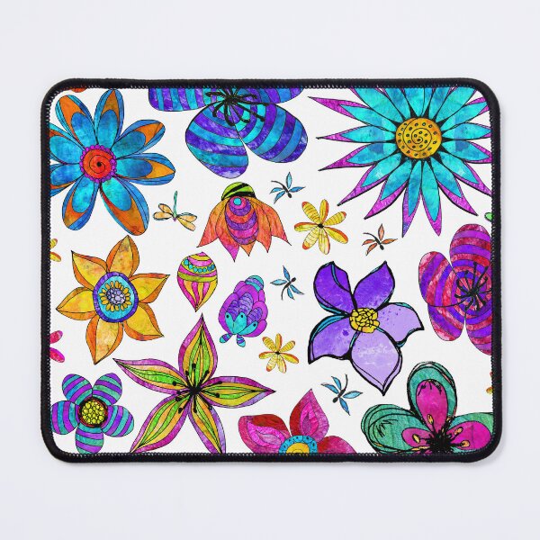 Item preview, Falling Flowers Hand Drawn Floral Art designed and sold by Sharon Cummings Art.