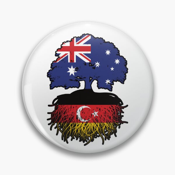 Item preview, Turkish German German Turks Australian Australia Tree Roots Flag designed and sold by FlagX.