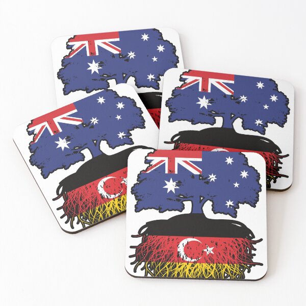 Item preview, Turkish German German Turks Australian Australia Tree Roots Flag designed and sold by FlagX.