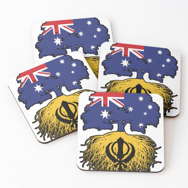 Item preview, Khalistan Sikh Australian Australia Tree Roots Flag designed and sold by FlagX.