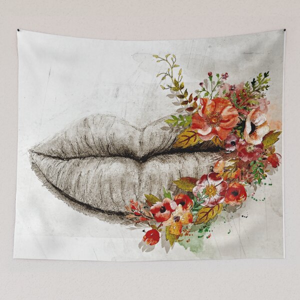 Item preview, Floral Lips  designed and sold by Nora Gad.