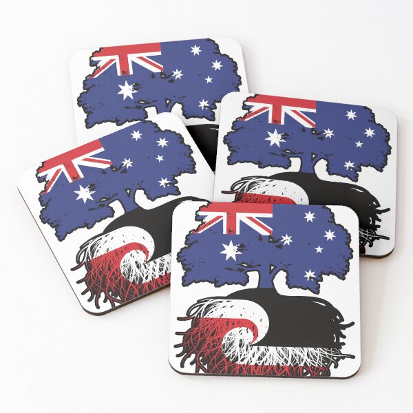 Item preview, Aotearoa Maori Australian Australia Tree Roots Flag designed and sold by FlagX.