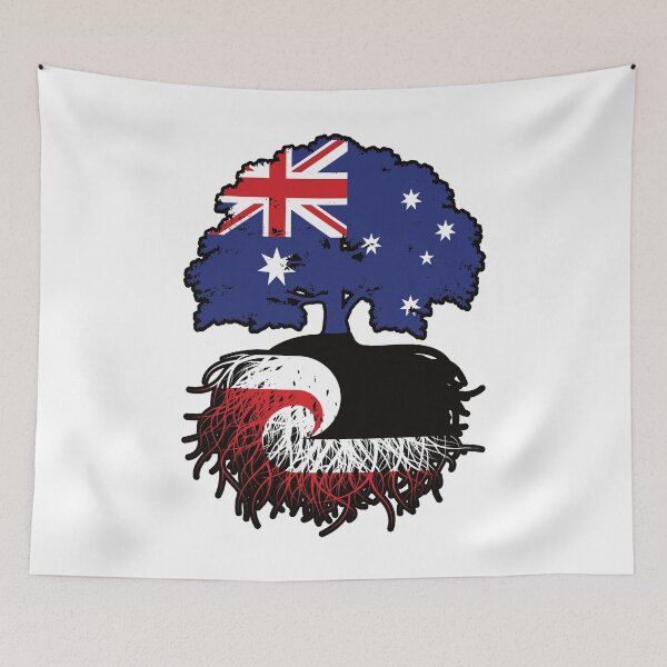 Item preview, Aotearoa Maori Australian Australia Tree Roots Flag designed and sold by FlagX.