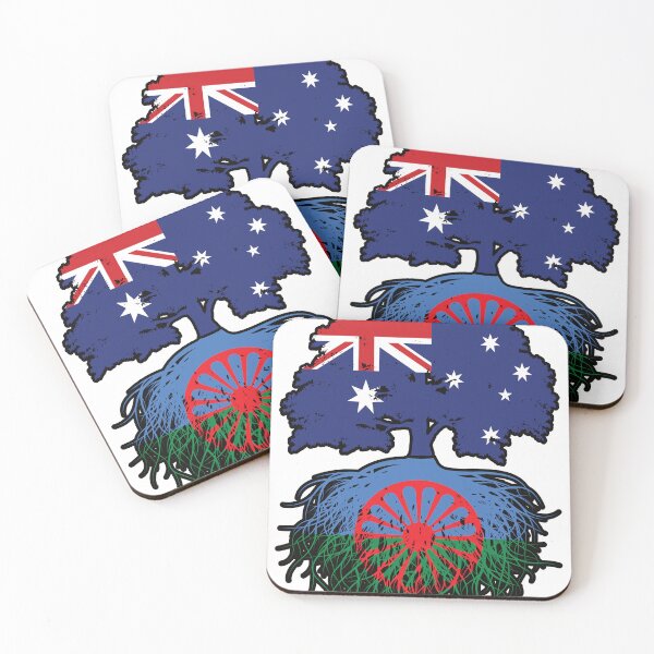 Artikelvorschau, Romani Roma Australier Australien Baumwurzeln Flagge entworfen und verkauft von FlagX.