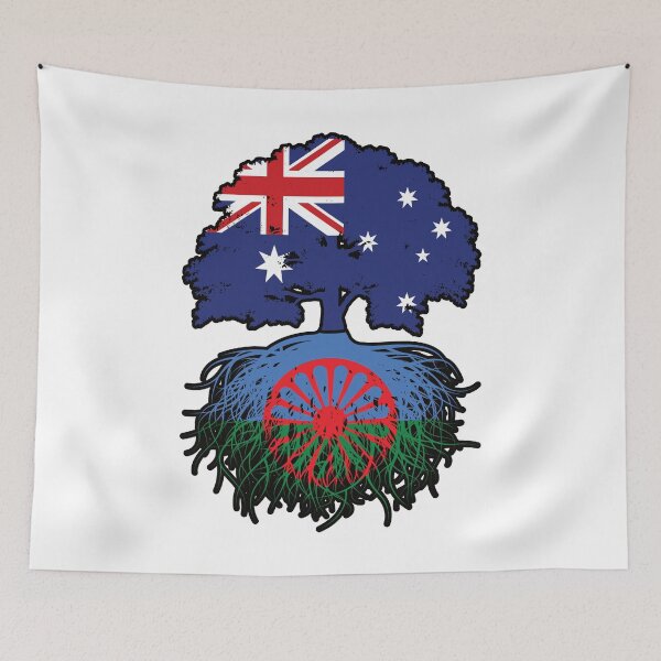 Item preview, Romani Roma Australian Australia Tree Roots Flag designed and sold by FlagX.