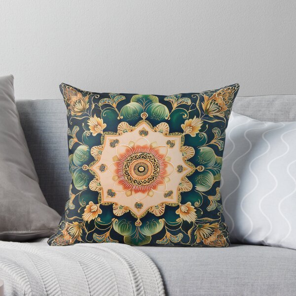 Item preview, Golden-Embellished Floral Mandala designed and sold by DreamDigi2024RB.