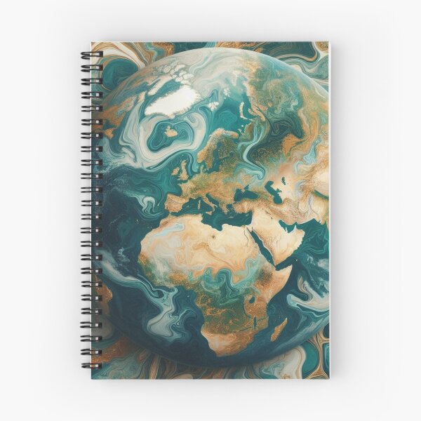 Item preview, Teal and Gold Earth Marble Pattern – Elegant Marble Illustration for Fashion, Home Décor, and Accessories designed and sold by 21 Tulips.
