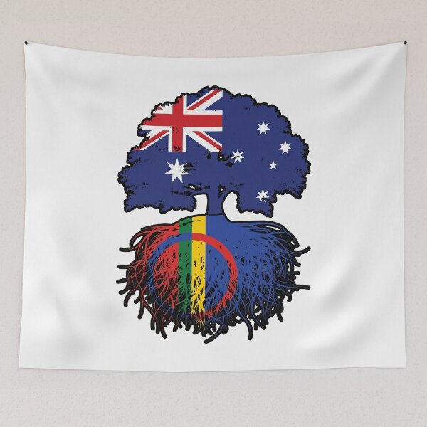 Item preview, Sami Saami Australian Australia Tree Roots Flag designed and sold by FlagX.