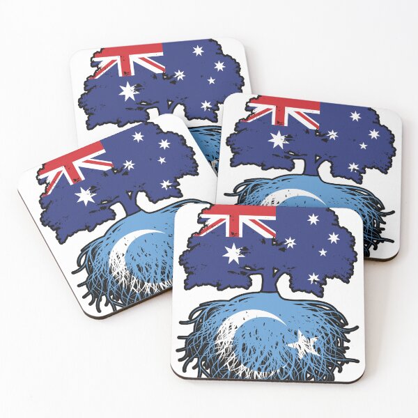 Item preview, East Turkistan Uyghur Australian Australia Tree Roots Flag designed and sold by FlagX.