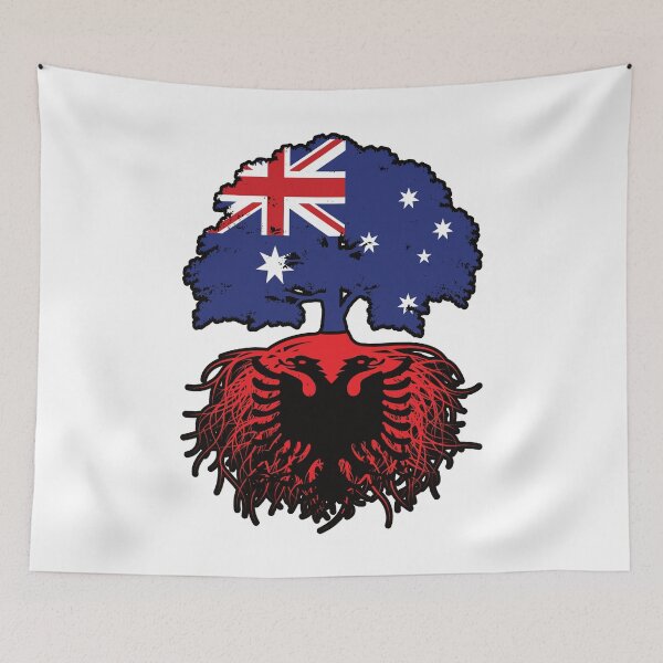 Item preview, Albania Albanian Australian Australia Tree Roots Flag designed and sold by FlagX.