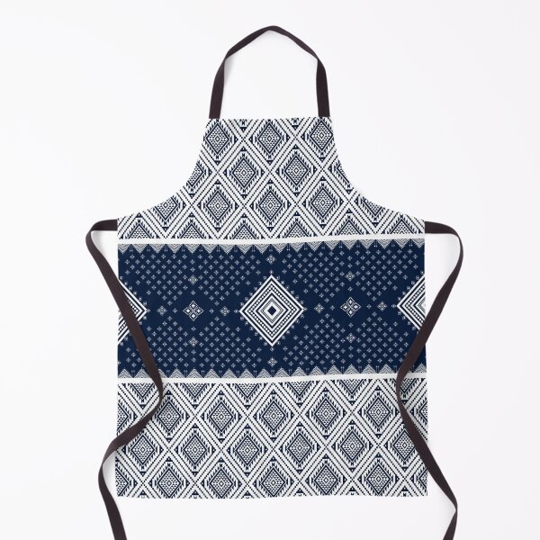 Item preview, Blue and white ethnic modern pattern designed and sold by _Patternique_.