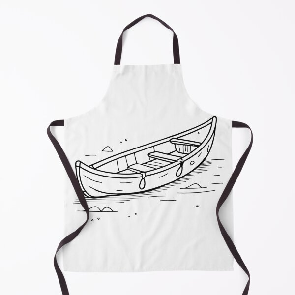 Item preview, Simple drawing of a canoe by the water beach designed and sold by rasagamastore.