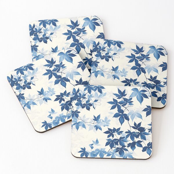 Item preview, Blue Ecru Leaves Texture designed and sold by wonderpix.