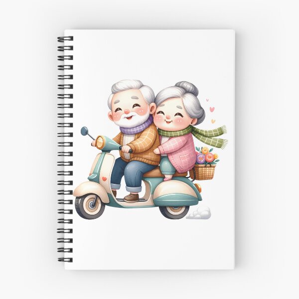 Item preview, Alegre pareja de ancianos conduciendo un scooter. designed and sold by Ruddean21.