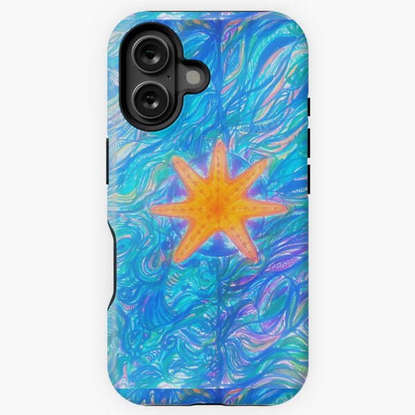 Vista previa del artículo con la obra «Estrella de mar, con fondo en movimiento de las olas.», diseñado y vendido por AIMARADREAM.