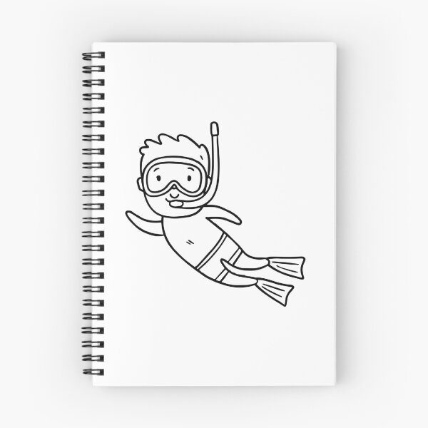 Item preview, Simple drawing of a man snorkeler swimming in the water designed and sold by rasagamastore.