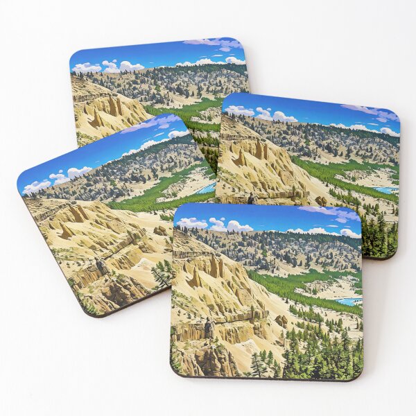 Item preview, Vector Art, Yellowstone Wilderness: Canyon and Cliffs in Harmony designed and sold by KMNscapes – Ireland Prints & Beyond.