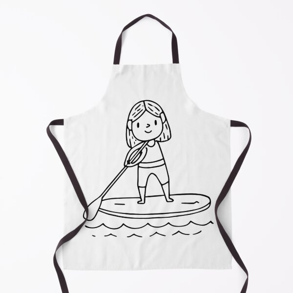 Item preview, Simple drawing of a woman paddleboarder on the water designed and sold by rasagamastore.