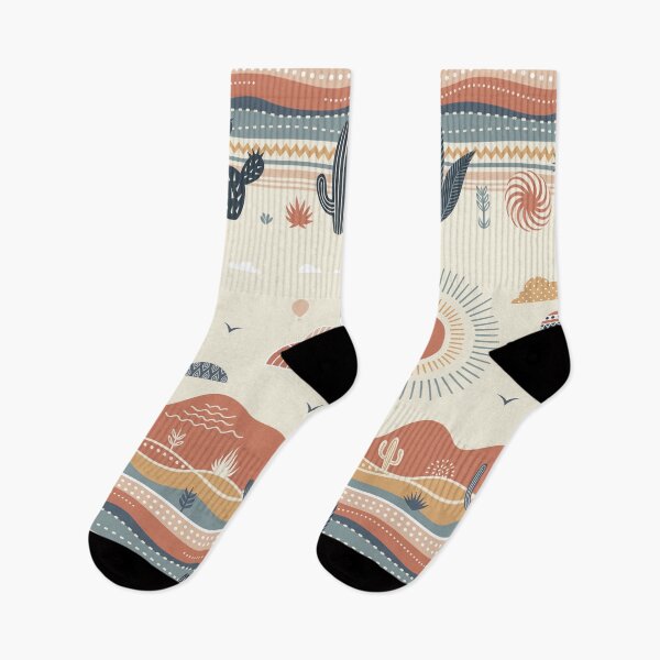 Artikelvorschau, Boho-Kaktus. Illustration in den Farben Orange, Rosa und Grau. entworfen und verkauft von PolpoDesign.