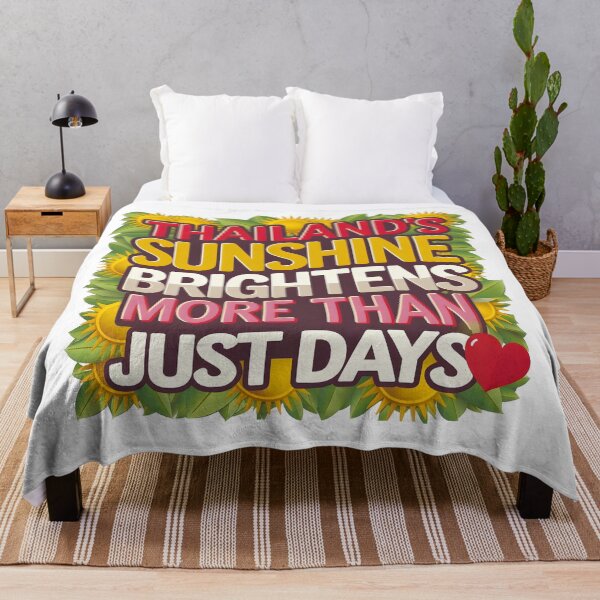 Item preview, Thailand's Sunshine Brightens More Than Just Days – Retro Vintage Positive Quote Design designed and sold by Emotionville.
