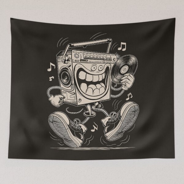 Item preview, "Dancing Sound System Cartoon T-Shirt – Vintage Underground Comix Style" designed and sold by paulo silveira.