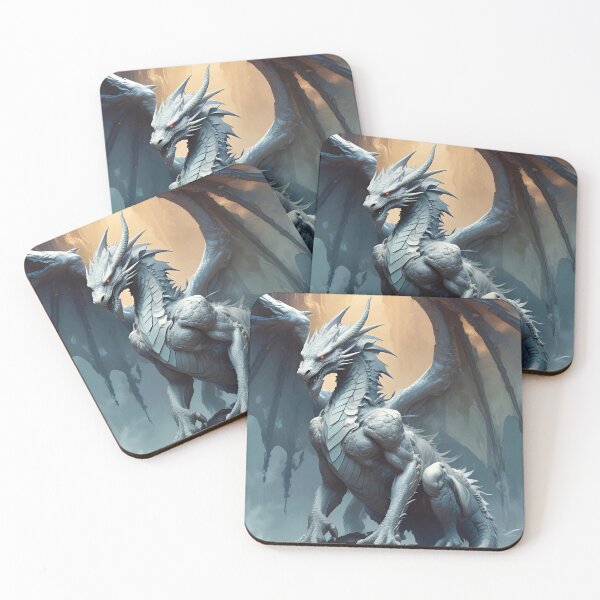 Item preview, White Dragon of Ice and Frost - Dark Fantasy Art concept designed and sold by Delerat7.