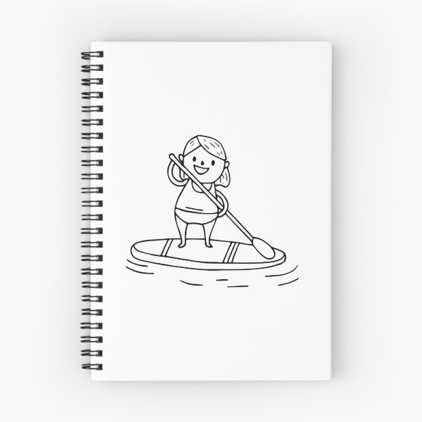 Item preview, Drawing of a woman paddleboarder on the water designed and sold by rasagamastore.
