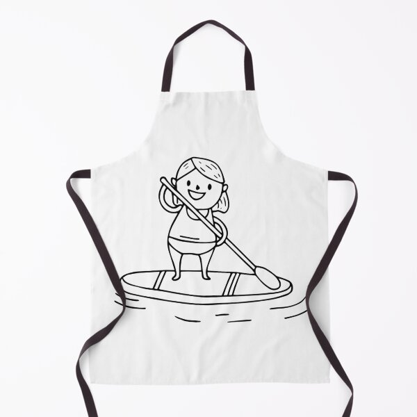 Item preview, Drawing of a woman paddleboarder on the water designed and sold by rasagamastore.