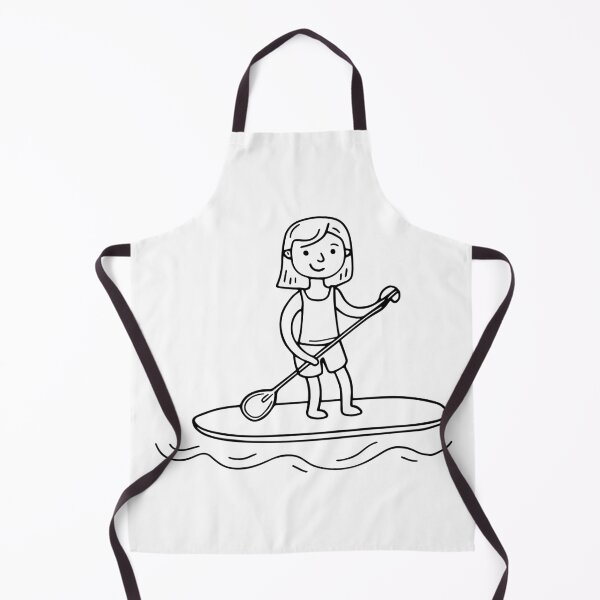 Item preview, Drawing of a woman paddleboarder on the water designed and sold by rasagamastore.