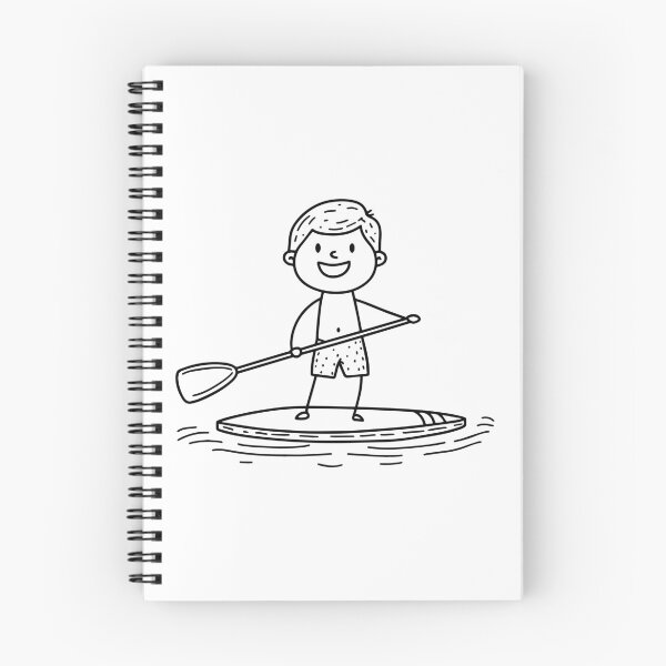 Item preview, Simple drawing of a man paddleboarder on the water designed and sold by rasagamastore.