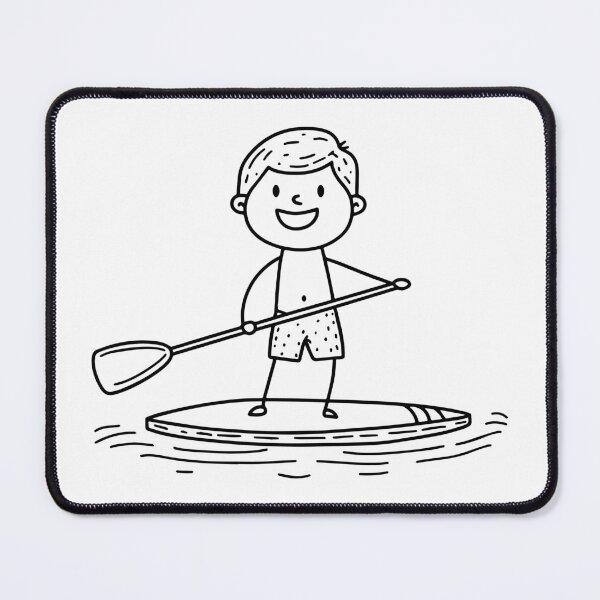 Item preview, Simple drawing of a man paddleboarder on the water designed and sold by rasagamastore.