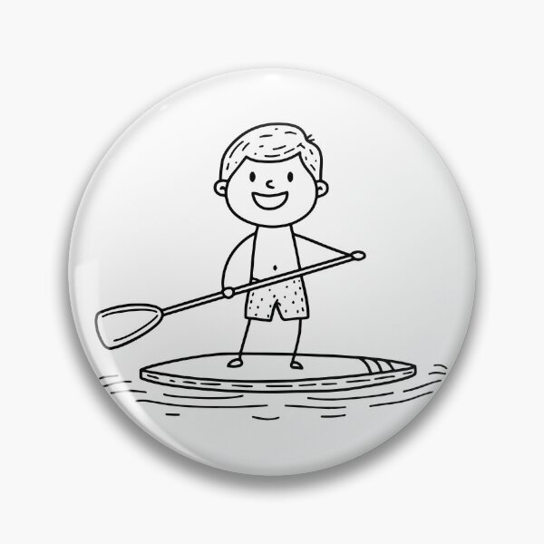 Item preview, Simple drawing of a man paddleboarder on the water designed and sold by rasagamastore.