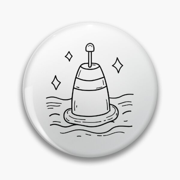 Item preview, Simple drawing of a buoy floating in the water designed and sold by rasagamastore.
