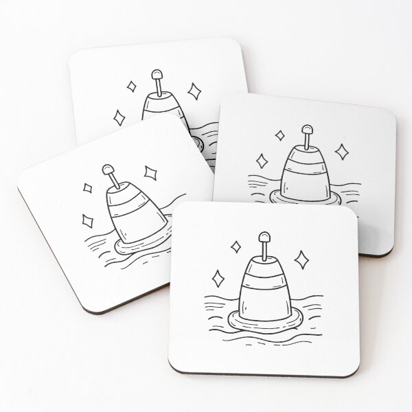 Item preview, Simple drawing of a buoy floating in the water designed and sold by rasagamastore.