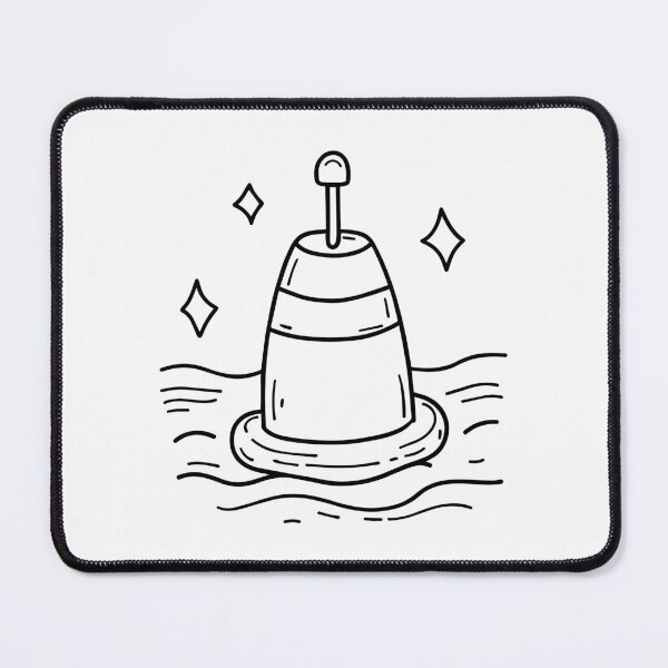 Item preview, Simple drawing of a buoy floating in the water designed and sold by rasagamastore.