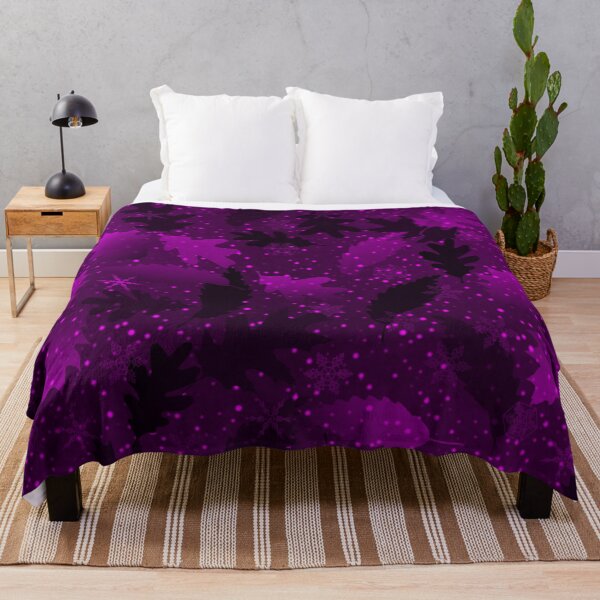 Item preview, Moody Swirling Leaves in Snow at Night Dark Magenta designed and sold by Art in My Loft.
